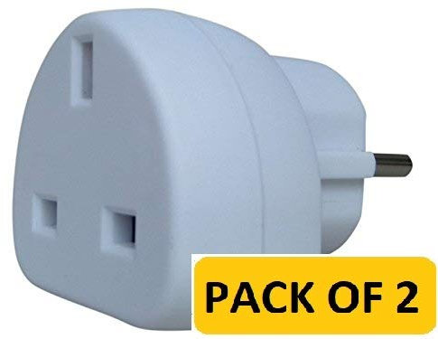 ShaniTech Pack of 2 Travel Adaptor UK to Europe European Adapter