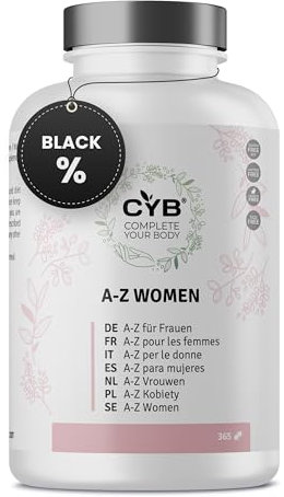 Multivitamin Tabletten - Vitamine für Frauen - 365 Tabletten 1 Jahres Vorrat - Laborgeprüft - Complete Your Body