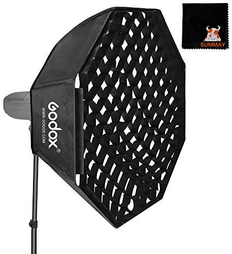 GODOX Rejilla Softbox 120cm Caja de luz Octogonal Fotografía Luz con Bowens Montaje para Retrato Producto Fotografía Estudio Flash Speedlight (SB-FW120CM)