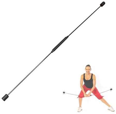DYK&NX Barra oscillante Fitness Bastone oscillante Rimovibile, Swing Stick Fitness per L'allenamento dei Muscoli Profondi, Barra tonificante per Il rafforzamento muscolar (Color : Black)