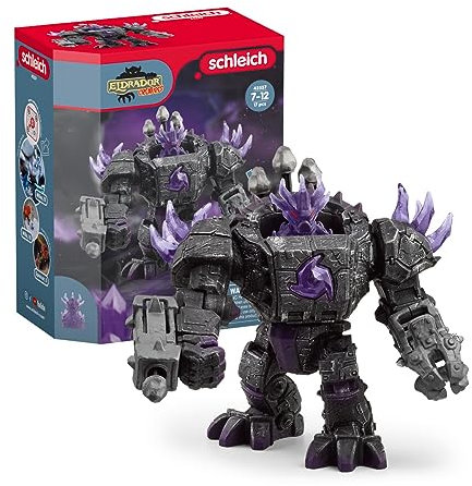 SCHLEICH ELDRADOR Creatures | Schatten Master-Roboter 42557 mit Mini Creature | mit Schussfunktion, Geheimversteck, drehbarem Oberkörper | Geschenkidee für Kinder ab 7 Jahren | 17 Teile