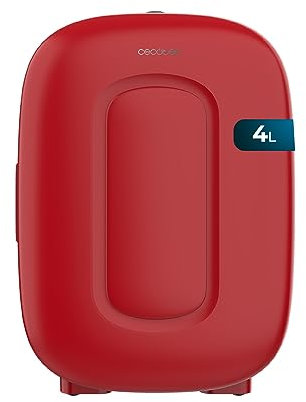Cecotec Mini Nevera Bolero MiniCooling 4L Bora Red, Funcionamiento 12V-220V, Compatible coche y caravanas, Función enfriamiento y calentamiento, Rango temperatura 5-65º, Transporte fácil
