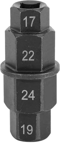 VOBor Motorcykel Hjul Spindel Demonteringsnyckel - Främre Bakhjulsaxel Hexnyckel Spindel Driver Socket Verktyg Svart 17/19/22/24mm