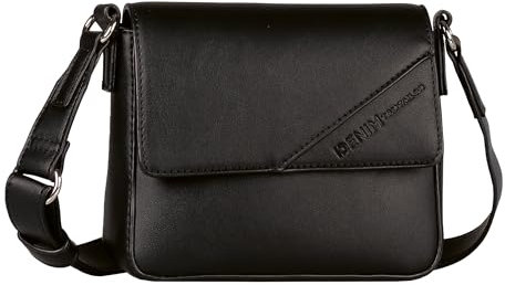 TOM TAILOR Denim Periya Damen Überschlagtasche Umhängetasche Mini Schwarz