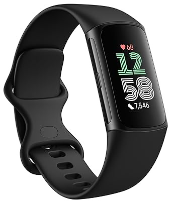 Fitbit Charge 6 Fitness Tracker with Heart Rate, GPS, Obsidian