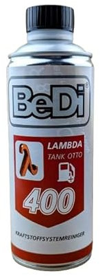 BeDi Lambda Tank Otto 400ml Mehrbereichsreiniger für Einspritzsysteme, Hochdruckpumpen, verkokte Ventile und Brennräume, Kraftstoffsystemreiniger mit Schmiermitteln