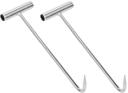 GYWHOOFT 2 Pezzi T Gancio Sollevatore, Tombini, Tapparelle, Fogne e Carni Appese - Sollevamento Pesante