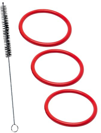 fancility® 4-teiliges Reinigungsset für Brüheinheit DeLonghi & AEG - Wartungsset & Ersatzteile u.a. ECAM ESAM Brühgruppe - inkl. 3x O-Ring Dichtung für Kaffeevollautomat & 1x Reinigungsbürste (21cm)