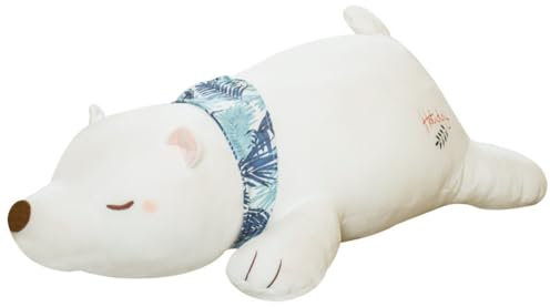 Plüsch Eisbär Spielzeug, Eisbär Plüsch Kissen Plüschtiere, isbär Plüschtier Kissen, Plüschtier Eisbär, Molliges Eisbär Plüsch Kissen Plüschtiere, Eisbär Stofftier für Kinder Erwachsener (100cm)