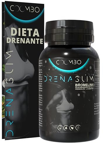 DRENASLIM® Integratore Alimentare con Bromelina Carnitina Glucomannano Betulla 60 capsule