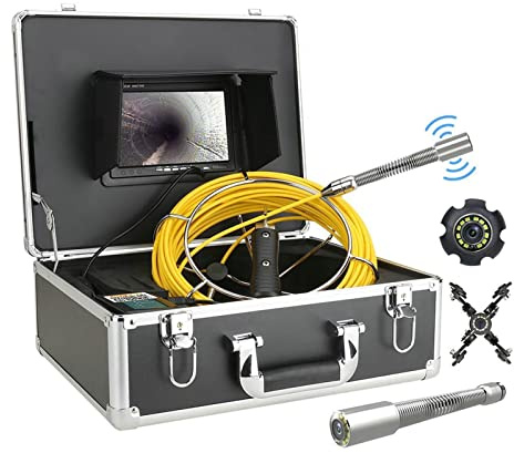 BINGNU 7 Monitor 3 0m 50m 512Hz. Camera di ispezione del Tubo del Tubo del Tubo del trasmettitore con Equilibrio Automatico 22mm(20m)