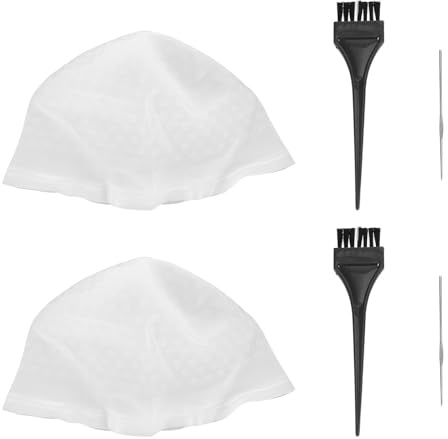 TOPBATHY 2 Satz Silikon Haarfärbekappen mit Elastischem Design für Professionelle Haarbehandlung und Komfortables Tragen zu Hause für Frauen und Anfänger
