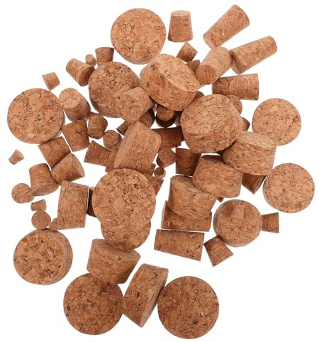 TOMETURE 80 St Koniska Korkproppar i Robust Korkmaterial Lufttäta Flaskproppar för Vin och Hantverk Flera för Burkar och Flaskor Slitstarka och Mångsidiga Korkar för Flaskförslutning