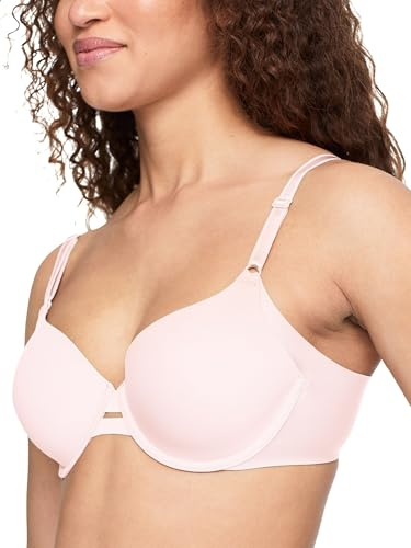 Warner's Women's Easy Does It Underarm Smoothing with Seamless Stretch Wireless Lightly Lined Comfort Bra RM3911A, Rosewater, Large