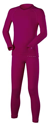 FALKE Maximum Warm K Uw fil fonctionnel séchage rapide 1 pièce, Jeu de couches de base Mixte enfant, Rose Berry 8284, 134-140