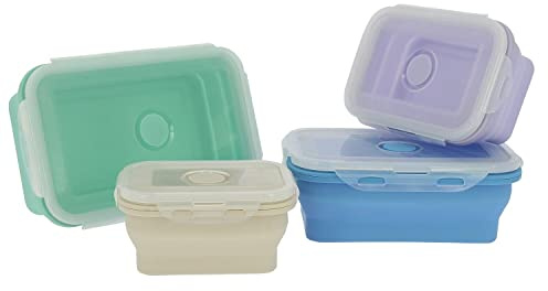 Incasa - Lot de 4 boîtes de cuisine rétractables INCASA