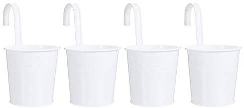 Cabilock 4pezzi Fioriere Sospese Da Balcone Vasi Decorativi Con Gancio Rimovibile Per Piante Per Appendiere Su Ringhiere e Finestre Design Elegante e Funzionale Per Decorare Ambienti