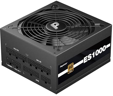 Pystar 1000W Power Supply 80+ Gold Full Modular PSU, ATX 3.0 & PCIE 5.0, ES1000