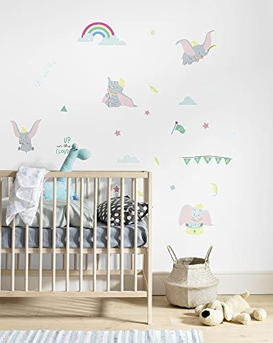 Disney Wandtattoo von Komar - Dumbo Daydream - 50 x 70 cm (Breite x Höhe) - 26 Teile - Deco-Sticker, Wandaufkleber, Wandsticker, Wanddeko, Kinderzimmer - 14101h