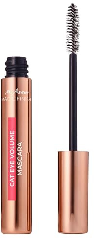 M. Asam MAGIC FINISH Cat Eye Volume Mascara Deep Black (10ml) – Volumen-Mascara mit geschwungener Bürste, Definition & Länge, tiefschwarze Textur, für den perfekten Cat-Eye-Look