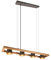 Trio Leuchten Pendelleuchte Bell 301900467, Metall Nickel antik, Holz, exkl. 4x E14