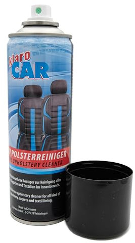 klaroCAR | Aktiv Polsterreiniger 300ml | für alle Polster, Teppiche und Textilauskleidungen im Innenbereich | Wirkt farbauffrischend | 100% Made in Germany