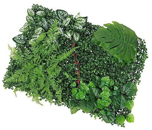 Mipcase Pannello Parete Piante Finte in Uv-resistente Decorazione Erbosa Artificiale Per Interni Ed Esterni Schermo Privacy Giardino Balcone Sfondo Verde Duraturo Per Eventi e Casa