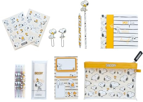 Snobben brevpapper set | Pennfodral med anteckningsböcker, överstrykningspennor, klisterlappar, pappersklipp, klistermärken, penna