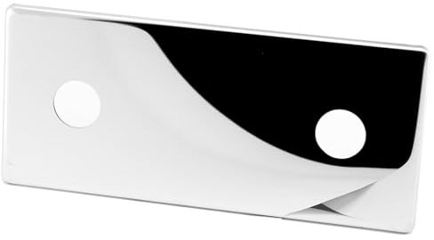 BLUMKRAFT A2 Stainless Steel Double Plate Cover + Chrome Treatment for Wall Tap Mirror Effect Centre Distance 150mm Diameter 26mm