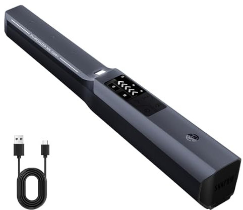 SUNPOW Détecteur de Métaux Rechargeable Pinpointer pour Adultes & Enfants, Étanche IP68, Détection 360°, 4 Modes (Audio, Vibration, Muet) - Bâton de Détection avec Écran LCD - NXGD01