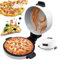 HEGGMKK Forno Elettrico per Pizza da 2000 W, Macchina per Il Pane Arabo da 30 Cm, Piastra Riscaldante Antiaderente, Fatto in Casa in 6 Minuti, Maniglia Antiscottatura, per Pizza, Bistecca,12in