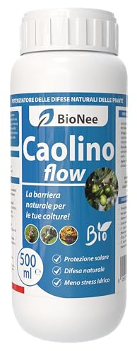 Kaolin en suspension 500 ml – Corroborant naturel pour plantes, protection solaire et barrière physique contre les insectes – usage agricole et florovive, admis dans l'agriculture biologique