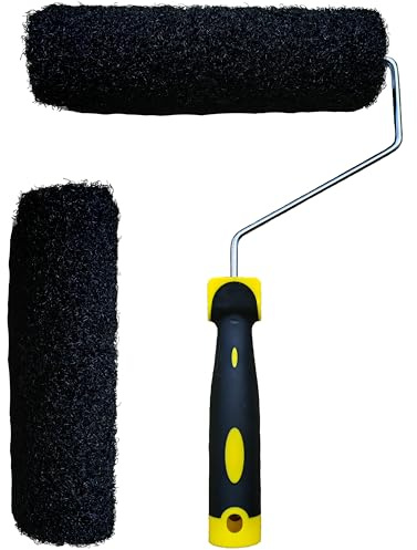 Putty Roller 2PCS 23cm 9-inch Roller Brush Head with 1 Comfort Handle, Drywall Texture Roller Brush, Apply Drywall Compound, for Applying Putty and Rolling Plaster