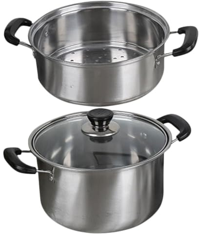 JECOMPRIS 1 Juego Olla de Vapor Inoxidable Diseño Práctico para Cocinar al Vapor para y Comidas Variadas Resistente y de Limpiar