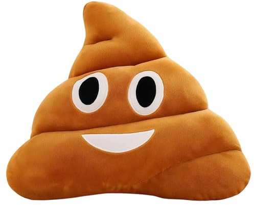 SrgPui Fake Poo, Emoji Cushion Filled Plush Soft Poo Plush Pillow, Plush Pillow Round Triangle Cute Filling Decoration, Brown Birthday Gift for Familly and Friends