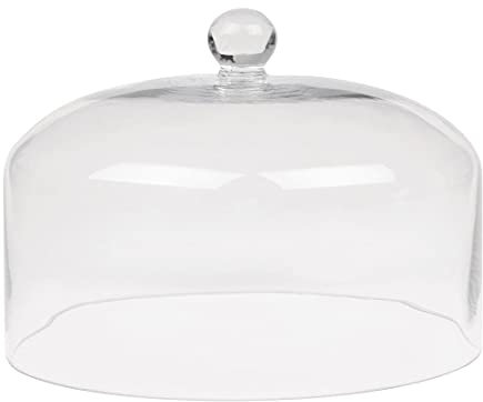 Olympia Cloche à gâteau en verre, 285(Ø) x 200(H)mm, verre transparent haute clarté, protège les gâteaux faits maison, compatible avec la base CS013 (vendue séparément), CS014