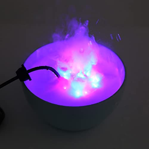 Nebelmaschine 24V Farbwechsel 12 LED Nebelmacher Fogger Teich Nebel Zerstäuber, Nebelmacher Wasserbrunnen Teich Zerstäuber Luftbefeuchter für Halloween, Party(#with EU Plug