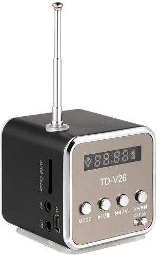 1Ensemble Haut-Parleur Portable Mini Vintage Enceinte sans Fil avec Design Rétro pour Voyage et Bureau Radio Intégrée et Qualité Sonore