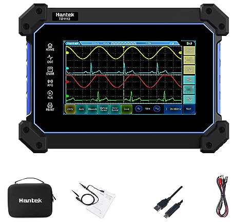 Hantek TO1112 Pantalla táctil Digital Osciloscopio 2 canales 110Mhz Hanheld Tableta Digital Osciloscopio