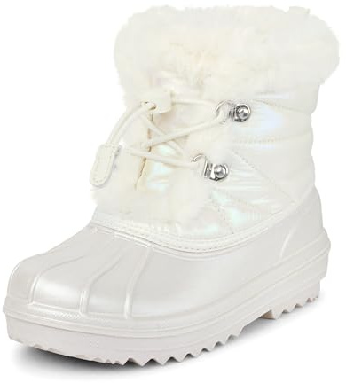 The Children's Place,Girls Faux Fur Trim Winter Snow Boot,Big Kid,1