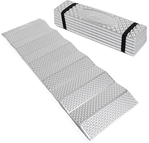 KADVA Colchoneta Camping Faldi Esterilla Aislante Ligera y Compacta 180x57x1 cm 100% XPE con Aislamiento de Aluminio Ideal para Camping Acampada y Senderismo Color Verde