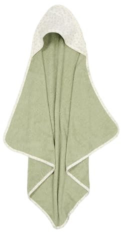 Little Dutch Kapuzenhandtuch Baby Handtuch mit Kapuze Frottee (75x75 cm) grün - Blueberry Leaves