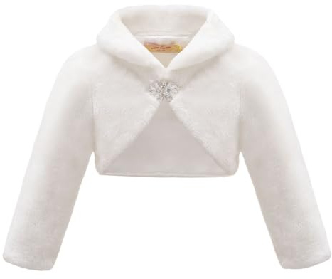 Mini Mart Online Limited Girls Childrens Bolero Cardigan Cardi Ivory 9-10 Years