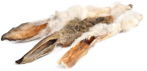 Kaureks Natur, Kaninchenohren mit Fell 200g, Hasenohren, fettarm, Kauartikel, Kausnack