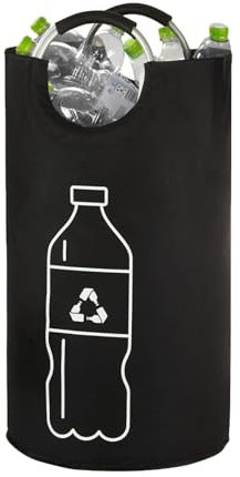 Pfandflaschen Sammelbehälter Faltbare Wäschekorb 82L groß Aufbewahrungsbehälter mit Griffe Flaschensammler Wasserdicht für Wäschesortierer Pfandflaschen Aufbewahrung