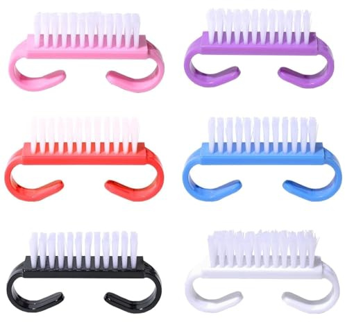 YEDJFFIYO 6 Pcs Nail Brush, Nail Scrubbing Brush, Brushes for Cleaning Nails(6 Colors)