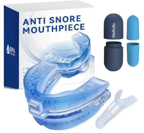 Schnarchschiene,Schnarchstopper (mit Ohrstöpseln) Anti Schnarch Schiene,Schnarchfrei pro,Schnarchschiene für Männer und Frauen,Anti Schnarch Mundstück (2-Gen-Blau mit Ohrstöpseln)