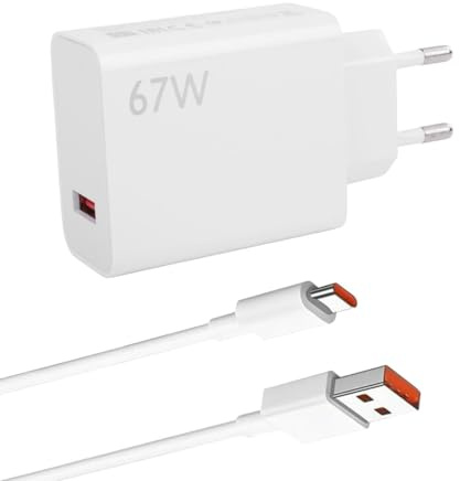 67W laddare för Xiaomi 15 14 13T 12 Pro 12S Ultra Red-mi Note 13 12 11 Poco X6 F5 X5 F4 X4 Pro, USB C snabbladdare med typ C-kabel 2 meter, Mi Turbo Charge väggadapter