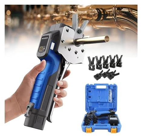 Electric Clamping Tool (5 Second fertiliser), Copper Tube Expander, Portable, Metric and Imperial Tube Clamping Device 2 in 1 8pcscollets