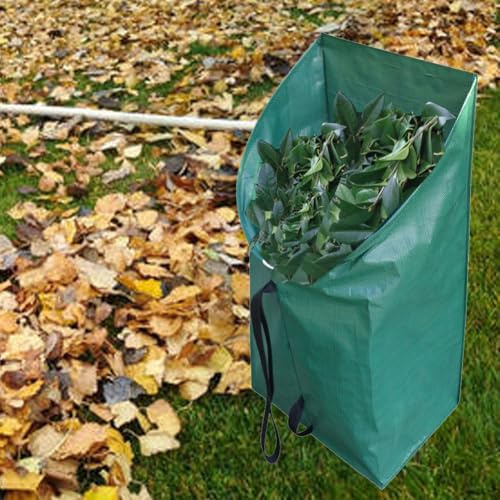 UTTASU Leaf Collection - Bolsas de 100 L y 200 L para residuos de jardín, bolsas de abono reutilizables para hojas, hierba, ramas, desechos de patio, color verde